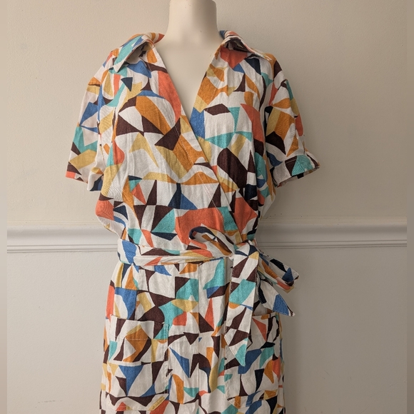 Maeve The Colette Wrap Jumpsuit by Linen Edition - Picture 8 of 12